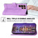 Samsung Galaxy S22 Ultra 5G Dierfeng Dream Line TPU + PU Leather Phone Case - Purple