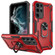 Samsung Galaxy S22 Ultra 5G Warship Armor 2 in 1 Shockproof Phone Case - Red