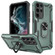Samsung Galaxy S22 Ultra 5G Warship Armor 2 in 1 Shockproof Phone Case - Dark Green
