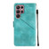 Samsung Galaxy S22 Ultra 5G Skin-feel Embossed Leather Phone Case - Green