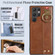 Samsung Galaxy S22 Ultra 5G Wristband Leather Back Phone Case - Brown