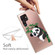 Samaung Galaxy S22 Ultra 5G Painted Pattern High Transparent TPU Phone Case - Panda Climbing Bamboo