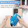 Samsung Galaxy S22 Ultra 5G Carbon Fiber Magnetic Card Wallet Bag Phone Case - Blue