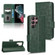 Samsung Galaxy S22 Ultra 5G Symmetrical Triangle Leather Phone Case - Green