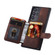 Samsung Galaxy S22 Ultra 5G Skin Feel Dream Anti-theft Brush Shockproof Portable Skin Card Bag Phone Case - Coffee