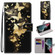 Samsung Galaxy S22 Ultra 5G Coloured Drawing Cross Texture Horizontal Flip Leather Phone Case with Holder & Card Slots & Wallet & Lanyard - Golden Butterfly Group