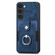 Samsung Galaxy S22 Ultra 5G Retro Skin-feel Ring Card Wallet Phone Case - Blue