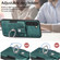 Samsung Galaxy S22 Ultra 5G Retro Skin-feel Ring Card Wallet Phone Case - Green