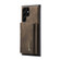 Samsung Galaxy S22 Ultra 5G DG.MING M2 Series 3-Fold Multi Card Bag Back Cover Phone Case - Coffee