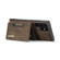 Samsung Galaxy S22 Ultra 5G DG.MING M2 Series 3-Fold Multi Card Bag Back Cover Phone Case - Coffee