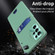 Samsung Galaxy S22 Ultra 5G Pure Color Invisible Lens Holder Phone Case - Mint Green