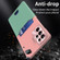Samsung Galaxy S22 Ultra 5G Two-Color Invisible Lens Holder Phone Case - Pink+Green