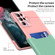 Samsung Galaxy S22 Ultra 5G Two-Color Invisible Lens Holder Phone Case - Pink+Green