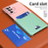Samsung Galaxy S22 Ultra 5G Two-Color Invisible Lens Holder Phone Case - Pink+Green
