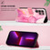 Samsung Galaxy S22 Ultra 5G PT003 Marble Pattern Flip Leather Phone Case - Pink Purple Gold LS001
