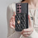 Samsung Galaxy S22 Ultra 5G Horizontal Metal Buckle Wallet Rhombic Leather Phone Case - Black