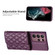 Samsung Galaxy S22 Ultra 5G Horizontal Wallet Rhombic Leather Phone Case - Dark Purple