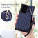 Samsung Galaxy S22 Ultra 5G Grid Texture Card Bag Phone Case with Lanyard - Blue
