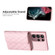 Samsung Galaxy S22 Ultra 5G Horizontal Wallet Rhombic Leather Phone Case - Pink