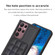 Samsung Galaxy S22 Ultra 5G Grid Card Slot Holder Phone Case - Black