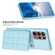 Samsung Galaxy S22 Ultra 5G Grid Card Slot Holder Phone Case - Blue