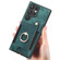 Samsung Galaxy S22 Ultra 5G Retro Skin-feel Ring Multi-card Wallet Phone Case - Green