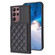 Samsung Galaxy S22 Ultra 5G BF25 Square Plaid Card Bag Holder Phone Case - Black