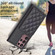 Samsung Galaxy S22 Ultra 5G BF25 Square Plaid Card Bag Holder Phone Case - Black