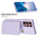 Samsung Galaxy S22 Ultra 5G BF25 Square Plaid Card Bag Holder Phone Case - Purple