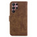 Samsung Galaxy S22 Ultra 5G Little Tiger Embossed Leather Phone Case - Brown