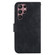 Samsung Galaxy S22 Ultra 5G Little Tiger Embossed Leather Phone Case - Black