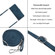 Samsung Galaxy S22 Ultra 5G Skin Feel Stripe Pattern Leather Phone Case with Lanyard - Blue