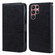Samsung Galaxy S22 Ultra Skin Feeling Oil Leather Texture PU + TPU Phone Case - Black