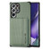 Samsung Galaxy S22 Ultra 5G Carbon Fiber Magnetic Card Holder TPU+PU Case - Green