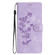 Samsung Galaxy S22 Ultra 5G Flower Butterfly Embossing Pattern Leather Phone Case - Purple