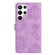 Samsung Galaxy S22 Ultra 5G Flower Embossing Pattern Leather Phone Case - Purple