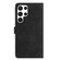 Samsung Galaxy S22 Ultra 5G Flower Embossing Pattern Leather Phone Case - Black