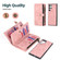 Samsung Galaxy S22 Ultra 5G Zipper Wallet Detachable MagSafe Leather Phone Case - Pink