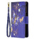 Samsung Galaxy S22 Ultra 5G Colored Drawing Pattern Zipper Horizontal Flip Phone Leather Case with Holder & Card Slots & Wallet - Purple Butterfly
