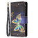 Samsung Galaxy S22 Ultra 5G Colored Drawing Pattern Zipper Horizontal Flip Phone Leather Case with Holder & Card Slots & Wallet - Big Butterfly
