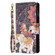 Samsung Galaxy S22 Ultra 5G Colored Drawing Pattern Zipper Horizontal Flip Phone Leather Case with Holder & Card Slots & Wallet - Flower Elephants