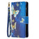 Samsung Galaxy S22 Ultra 5G Colored Drawing Pattern Zipper Horizontal Flip Phone Leather Case with Holder & Card Slots & Wallet - Gold Butterfly