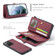 Samsung Galaxy S22 Ultra 5G CaseMe 018 Detachable Multi-functional Leather Phone Case - Red