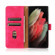 Samsung Galaxy S22 Ultra 5G Skin Feel Magnetic Buckle Calf Texture PU Phone Case - Rose Red