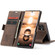 Samsung Galaxy S22 Ultra 5G CaseMe 013 Multifunctional Leather Phone Case - Coffee