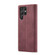 Samsung Galaxy S22 Ultra 5G CaseMe 013 Multifunctional Leather Phone Case - Wine Red