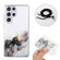 Samsung Galaxy S22 Ultra 5G Hollow Marble Pattern TPU Shockproof Phone Case with Neck Strap Rope - Black