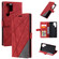 Samsung Galaxy S22 Ultra 5G Skin Feel Splicing Horizontal Flip Leather Phone Case - Red