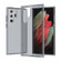 Samsung Galaxy S22 Ultra 5G Shockproof Terminator Style Transparent Protective Phone Case - Grey