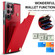 Samsung Galaxy S22 Ultra 5G Metal Buckle Card Slots Phone Case - Red